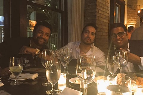 Mika Singh dines with Mr Boombastic