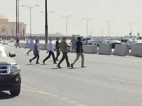 Pedestrians have no way to cross roads