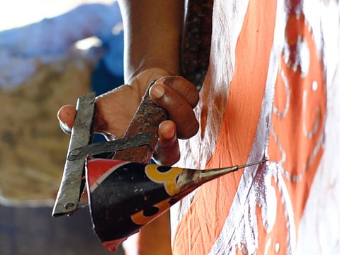 Sacred Celtic geometry in batik