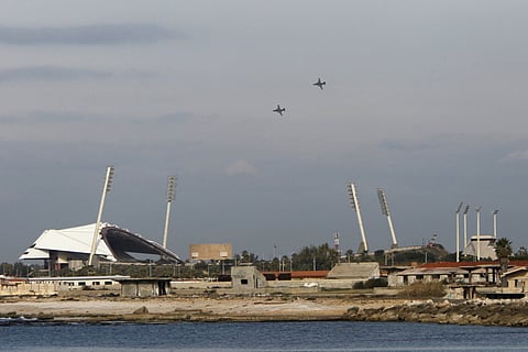 File picture: Planes fly over Latakia, Syria.