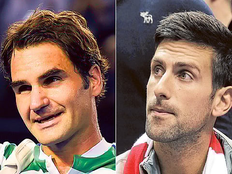 Novak Djokovic (right) and Roger Federer, the 'Big Two' of tennis, are somewhat skeptical about playing at the Olympics.