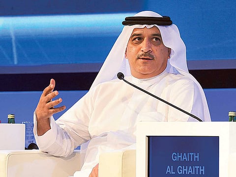 File picture of Ghaith Al Ghaith, CEO of flydubai. "We can still work together and keep two successful airlines in the region," the CEO said in response to a query about a possible merger with its Dubai peer.