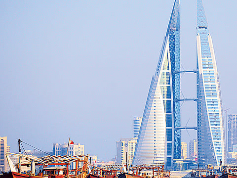 The World Trade Centre in Manama. Last week, Bahrain eased virus-related curbs including the reopening of shops.
