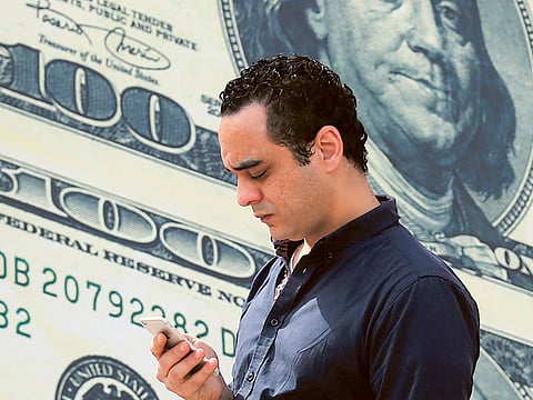 Most people work towards building up their net worth, an indicator of financial progress and life status. An exchange bureau advertisement in Cairo. Picture used for illustrative purposes.