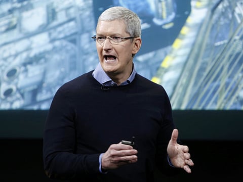 Apple CEO Tim Cook speaks during an event at the Apple headquarters in Cupertino, California. (File photo)