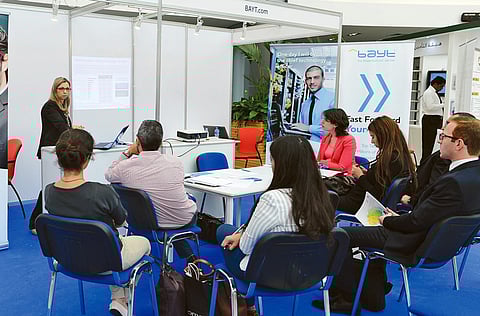 Students participate in a career forum initiated by Paris-Sorbonne University Abu Dhabi, earlier. In a virtual ceremony held recently, an agreement was signed by Sultan Al Shamsi, Assistant Minister of Foreign Affairs and International Cooperation for International Development Affairs, and Professor Silvia Serrano, vice-chancellor of Sorbonne University Abu Dhabi, to boost education for students in African countries. Picture for illustrative purposes only.