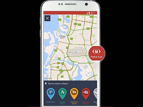 Residents can file up to nine different types of complaints on the Dubai Police Eye app.