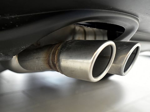 Emissions from vehicle exhausts in Abu Dhabi will be measured in real-time, using overhead remote detectors installed on roads across the emirate. Picture for illustrative purposes only.
