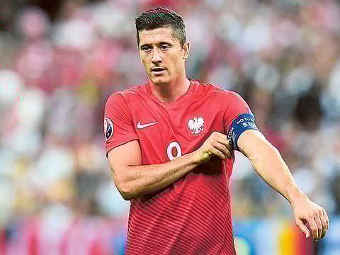 Poland forward Robert Lewandowski.