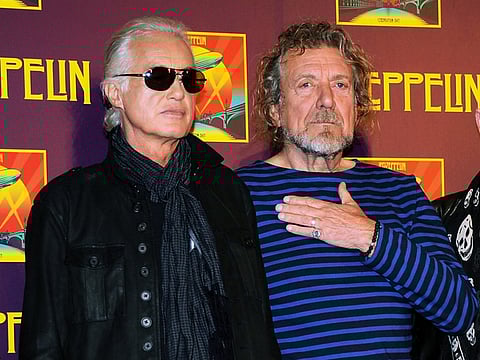 Led Zeppelin guitarist Jimmy Page, left, and singer Robert Plant.