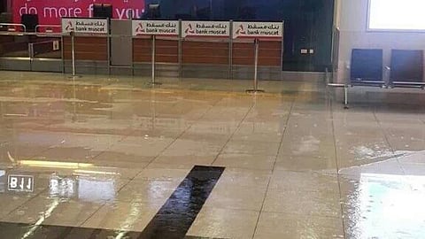 Rainwater leaks through new Salalah airport roof