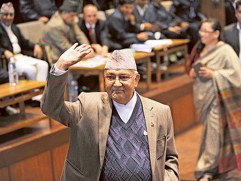 KP Sharma Oli in 2015.