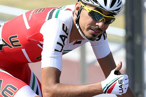 Yousif Mirza, UAE's leading cyclist, is training indoors to keep himself fit now.
