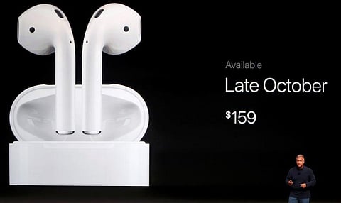 File picture from the AirPods launch. Apple will need its wearables to work seamlessly outside of the the company's universe of products.