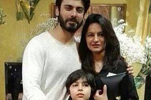 Fawad Khan and family pose for photo