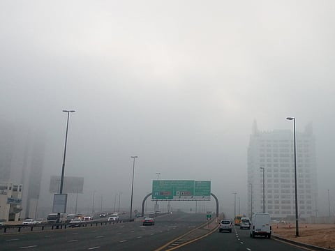 Foggy Dubai morning.