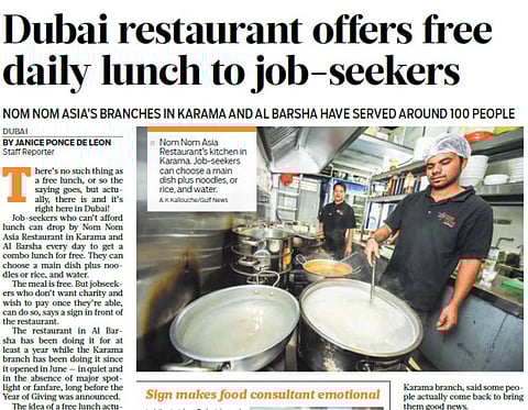 An opportunity to help others in Dubai