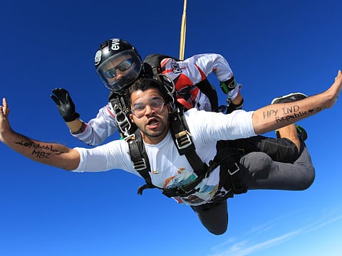 Indian skydives to celebrate UAE-India ties against terrorism