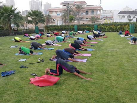 Yoga in the park, a community benefit