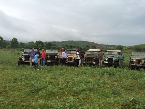 A club of jeep enthusiasts in India