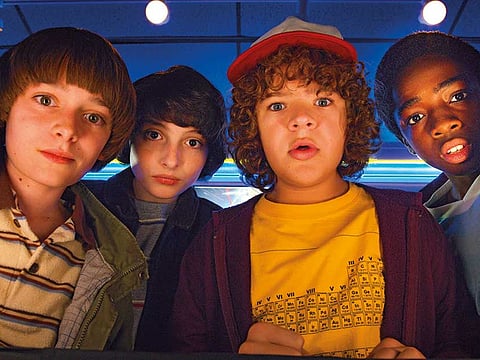 Noah Schnapp, Finn Wolfhard, Gaten Matarazzo andCaleb McLaughlin in ‘Stranger Things’.