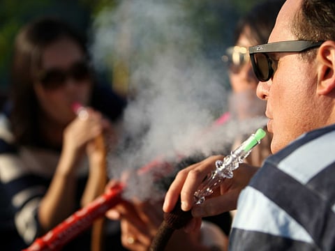 Shisha is a water pipe made of clay, ornately carved metals or plastics, which enables smoking flavoured tobacco as it is bubbled through water.