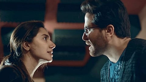 ‘Verna’ stars Mahira Khan, Haroon Shahid face the storm