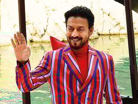 Irrfan Khan at a photocall at the 14th Dubai International Film Festival at Madinat Jumeirah.
