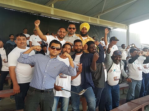 Workers get to see cricket stars in action