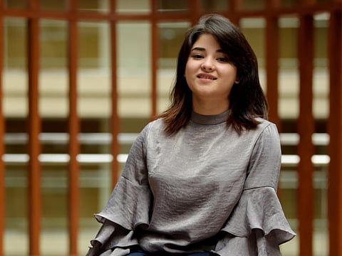 Jaipur: Actress Zaira Wasim during a press conference organised to promote her upcoming film "Secret Superstar" in Jaipur, on Oct 14, 2017. (Photo: Ravi Shankar Vyas/IANS)