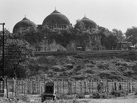 File picture: A view of the Babri Masjid in Ayodhya in October, 1990.