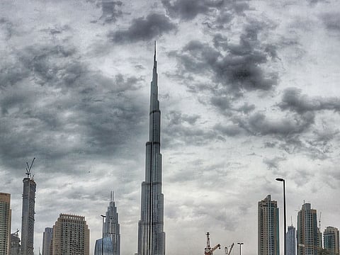 Cloudy skies in Dubai