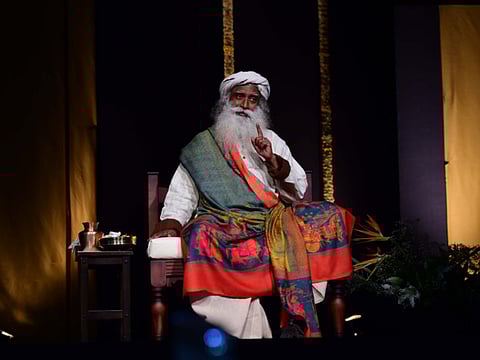 Sadhguru giving a speech in Dubai (File)