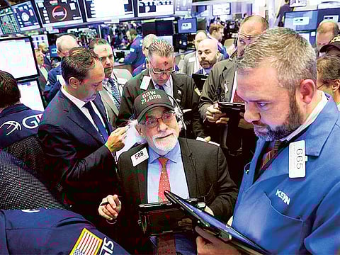 The New York Stock Exchange. As global stock markets continue to track higher, investors will watch for new developments on the $1.9 trillion US fiscal stimulus package.