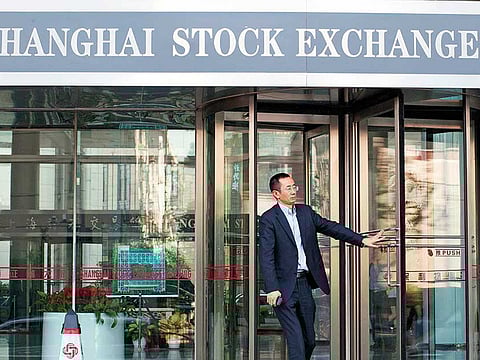 The Shanghai Stock Exchange. BlackRock CEO Larry Fink said on Friday he believes emerging markets are on a downward slide as he sees strong macro trends weighing on the asset class.