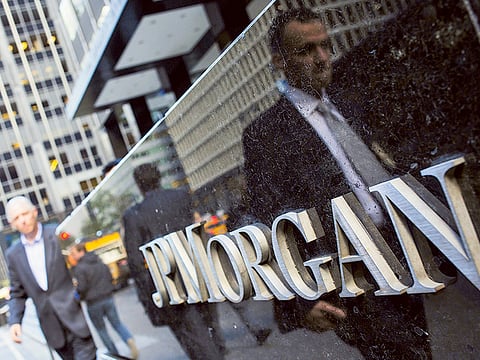 A JP Morgan & Chase Co. building in New York, US. The firm is one of the advisers appointed for the possible merger of Shuaa and Abu Dhabi Financial Group.