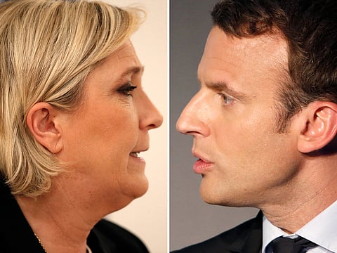 Marine Le Pen and Emmanuel Macron