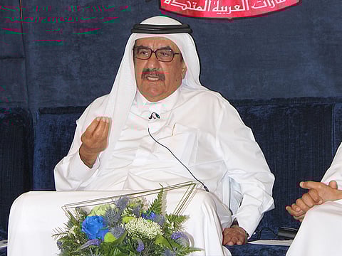 Sheikh Hamdan Bin Rashid Al Maktoum during an impromptu interaction with the media at the Al Ghaffal sailing event.