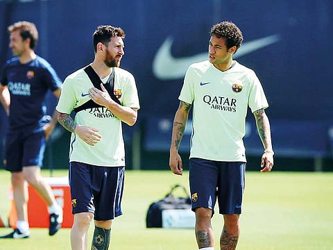 Former teammates Lionel Messi and Neymar could be up against each other in Champions League