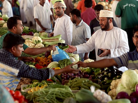 Omanis shop at the Al Mawalih market in the capital, Muscat, ahead of the start of Ramadan.