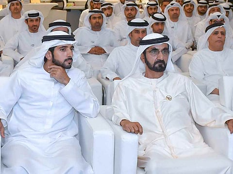 Shaikh Mohammad Bin Rashid with Shaikh Hamdan Bin Mohammad