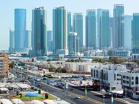 An areal view of Abu Dhabi.