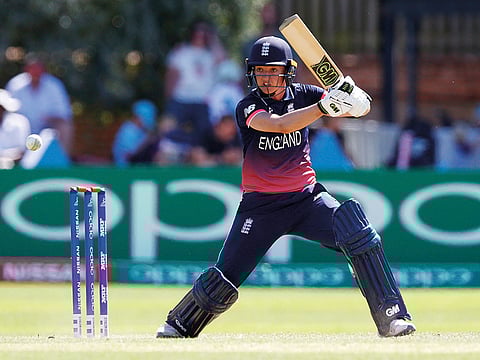 England’s Sarah Taylor in action.