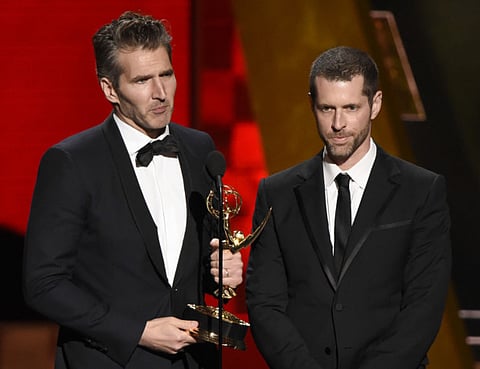 David Benioff, left, and D.B. Weiss