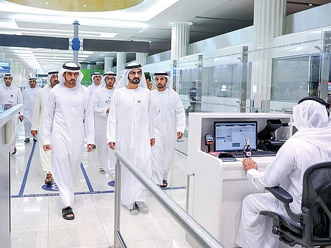 Shaikh Mohammad surprises passengers at airport