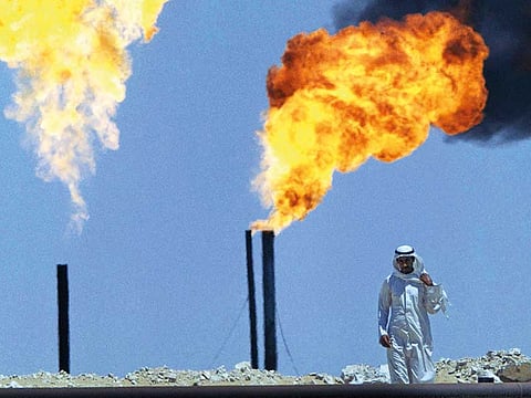 New oil and gas discoveries in the Gulf can reset alliances and longstanding export deals. File picture of gas flaring at an oil field in Saudi Arabia.