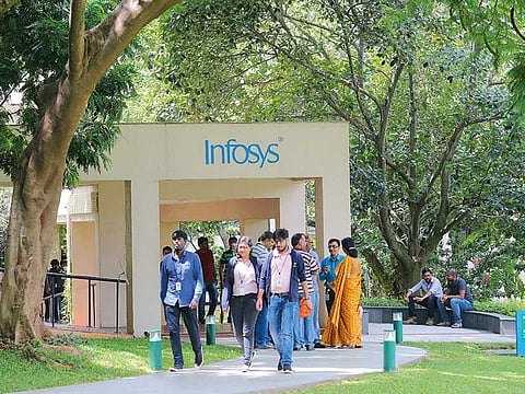 Infosys headquarters in Bengaluru. Infosys on Monday said that it will acquire Simplus, an IT service management company in a $250 million deal.