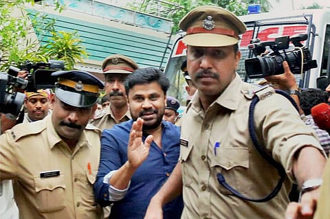 Malayalam actor Dileep, who was arrested in connection with the abduction and assault case of a South Indian actress, being produced before the Magistrate court which sent him to 14 days judicial custody.