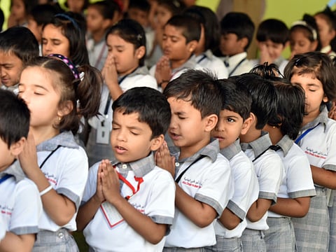 Students at a school in Abu Dhabi before the pandemic. Picture for illustrative purposes only.
