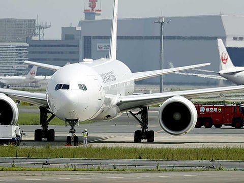 Japan Airlines' Boeing 777. Major international airlines rushed on Tuesday to rejig or cancel flights to the United States on the eve of a 5G wireless rollout.